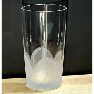 Cristal D'Arques Florence Highball Glass 5.25" crystal frosted 3D petals romanti